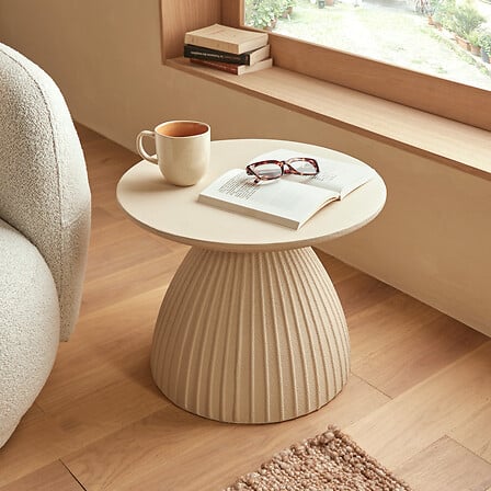 Помощна маса atmosphera Fylis, Магнезия, Слонова кост, Ø50 см