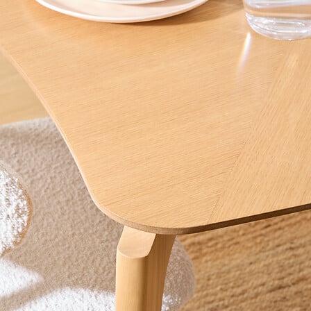 Трапезна маса atmosphera Ilona, Пясък, 180x90 cm, Хевея