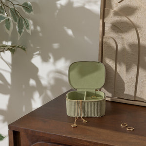 Кутия за съхранение atmosphera Enya, Велур, 11x19cm, Зелен