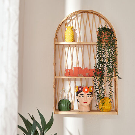 Рафт за стена atmosphera Anahi, MDF, Бамбук, 74x45 см