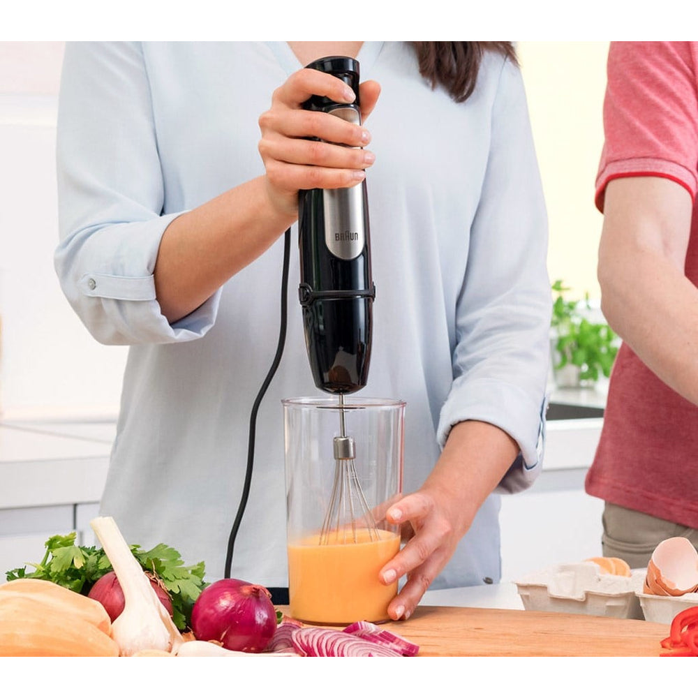 Ръчен пасатор Braun, 1000 W, 0,5 л, Черен