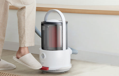 Мултифункционална прахосмукачка Xiaomi Deerma TJ200, 800W, 18kPa, 6 л контейнер, 3.5 л резервоар, Бял