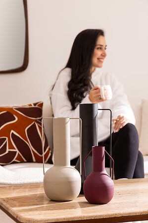 Ваза atmosphera Sylvain, 35 cm, Черен