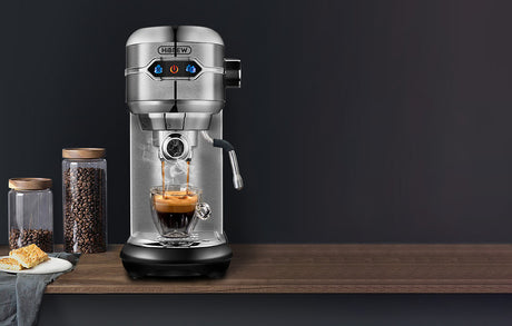 Полуавтоматична еспресо машина HiBREW H11 , 19 bar, 1450W, 1.1l, Сребрист