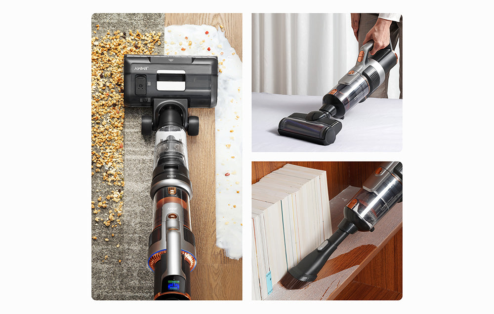 Безжична прахосмукачка и моп JIMMY HW10, 18 000Pa, 400W