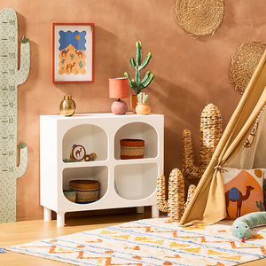 Детски скрин atmosphera Tara, 4 отделения, MDF, Бял