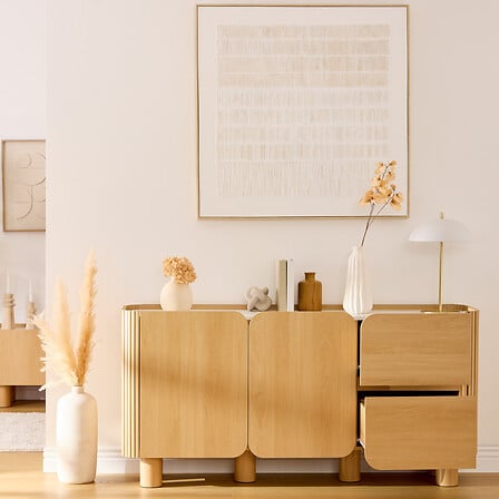 Скрин atmosphera Homelya, 2 врати, 2 чекмеджета, 160 cm, Хевея