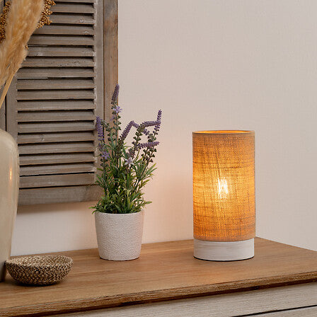 Настолна лампа atmosphera Elva, 27 cm, Естествено дърво