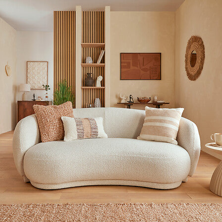 Двуместен диван atmosphera Nesky, Бял, 192x99x72,5 cm