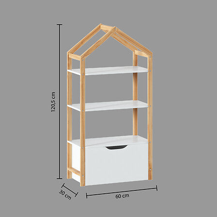 Детски шкаф за съхранение atmosphera Kima House, MDF