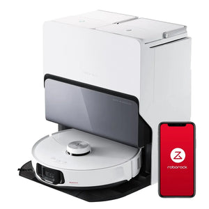 Робот прахосмукачка Roborock S8 MaxV Ultra S8MVU02-00, Моп, 3D мапинг, 5200 mAh, 10 000Pa, Контейнер за прах 270 мл, 60W, Автономия 180 минути, Бял