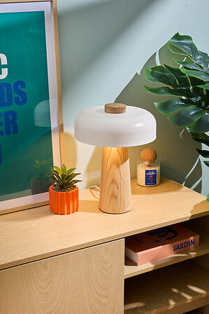 Нощна лампа atmosphera Pola, 36 cm, Хевея