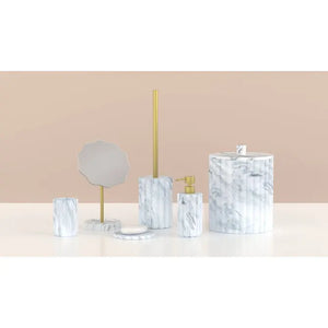 Oglindă de baie 5five Marby, 16,2x12,2x16,5 cm, Alb