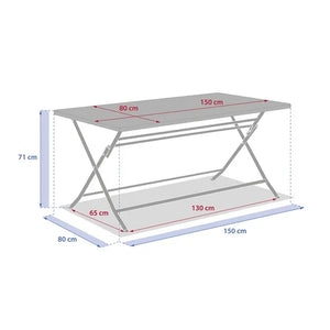 Балконска сгъваема маса Hesperide Azua, Стъкло, 6 места