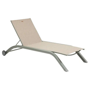 Сгъваем шезлонг с колелца Hesperide Jimani, Алуминий, Регулируем