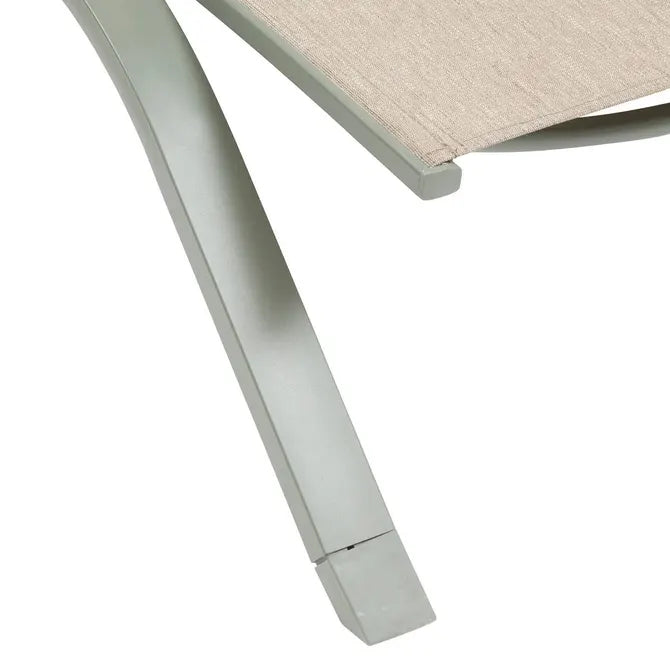 Сгъваем шезлонг с колелца Hesperide Jimani, Алуминий, Регулируем