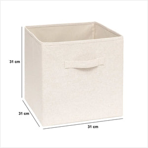 Кутия за съхранение 5five Mix & Modul Tidy Box, Полиестер, Бежова, 31x31 cm