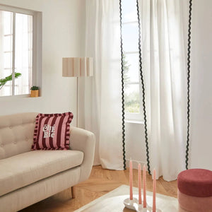 Завеса atmosphera Chéri, 140x260 см, С памук, Бяла, С вълнообразен ръб