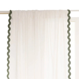Завеса atmosphera Chéri, 140x260 см, С памук, Бяла, С вълнообразен ръб