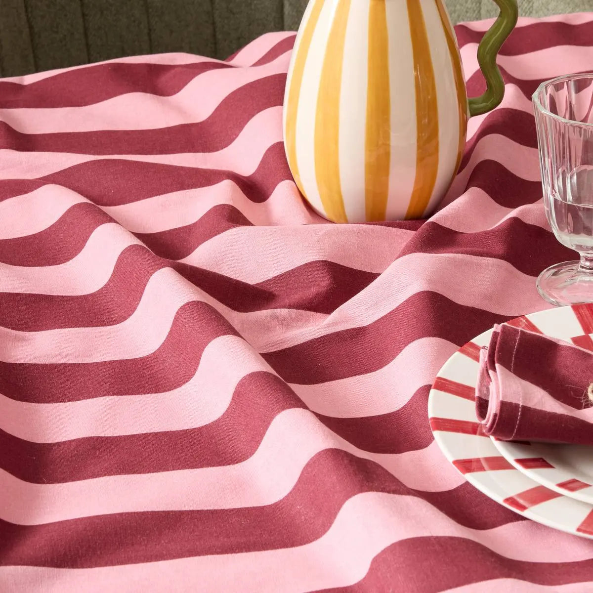 Покривка atmosphera Cheri, Памук, Принтирана, Червен, 150x250 cm