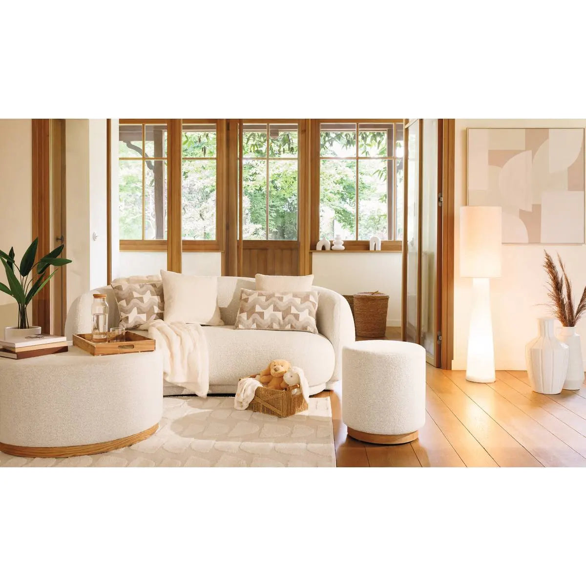 Лампион atmosphera Solal, Текстил, Бял, 124 cm