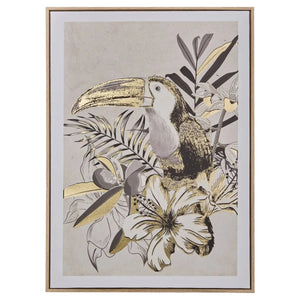 Картина atmosphera Rafi, Принт на платно 50x70 см, Тукан, Ефект алуминий