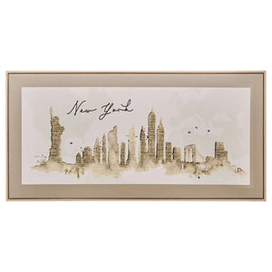 Картина atmosphera Marlow, Принт на платно 116x58 см, Ефект алуминий