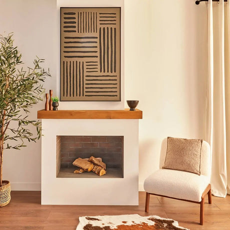 Картина с рамка atmosphera Roshan, Рисувано платно 116x75 см, Зелена