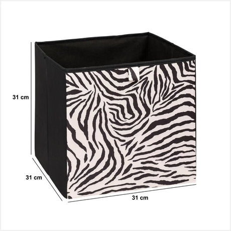 Кутия за съхранение 5five Mix & Modul Zebra, 31x31 cm