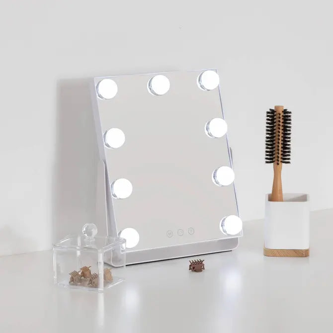 Oglindă de baie 5five Holly, LED, 27x6x32 cm, Alb