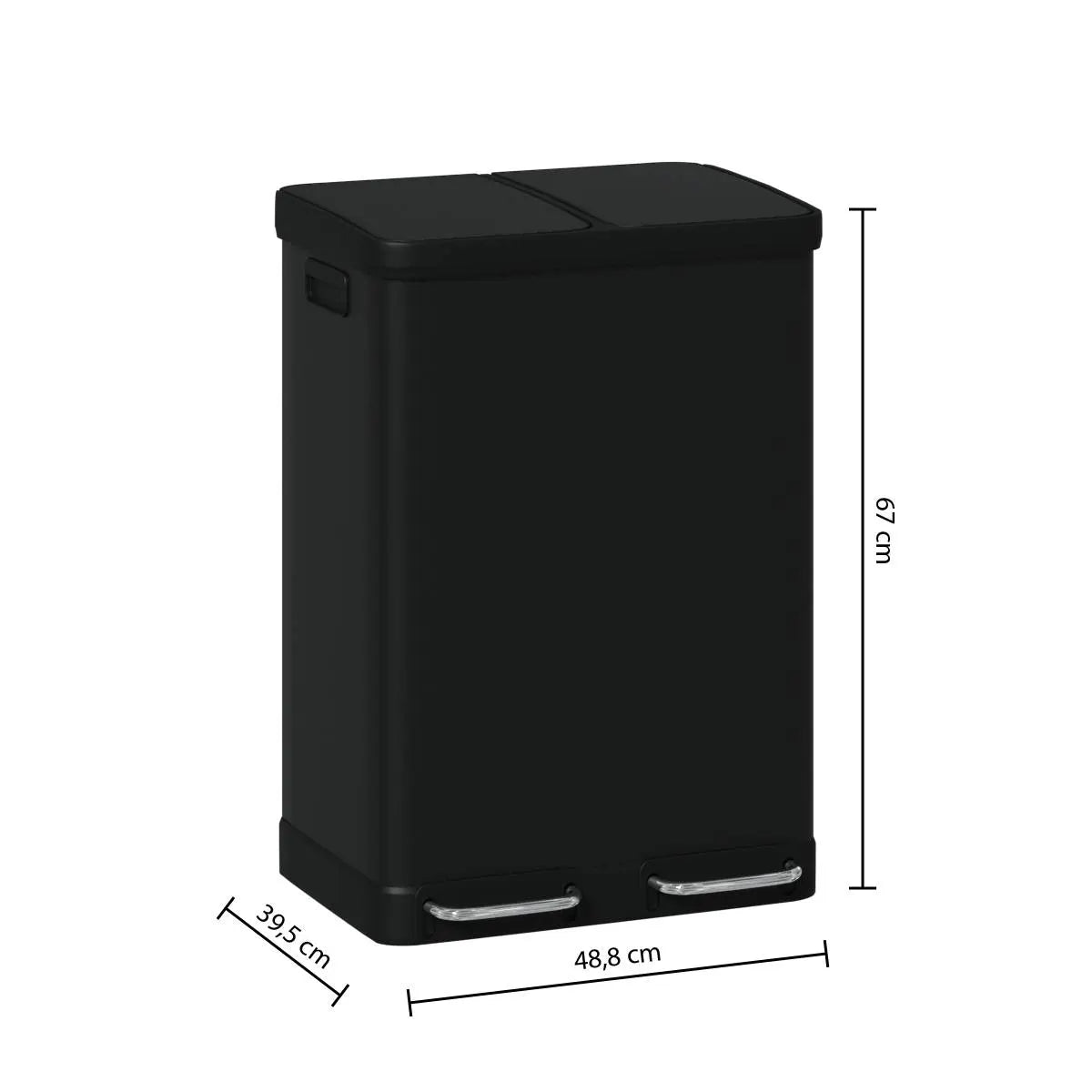 Кош за рециклиране 5five Ariane, Метал, 2x30 L