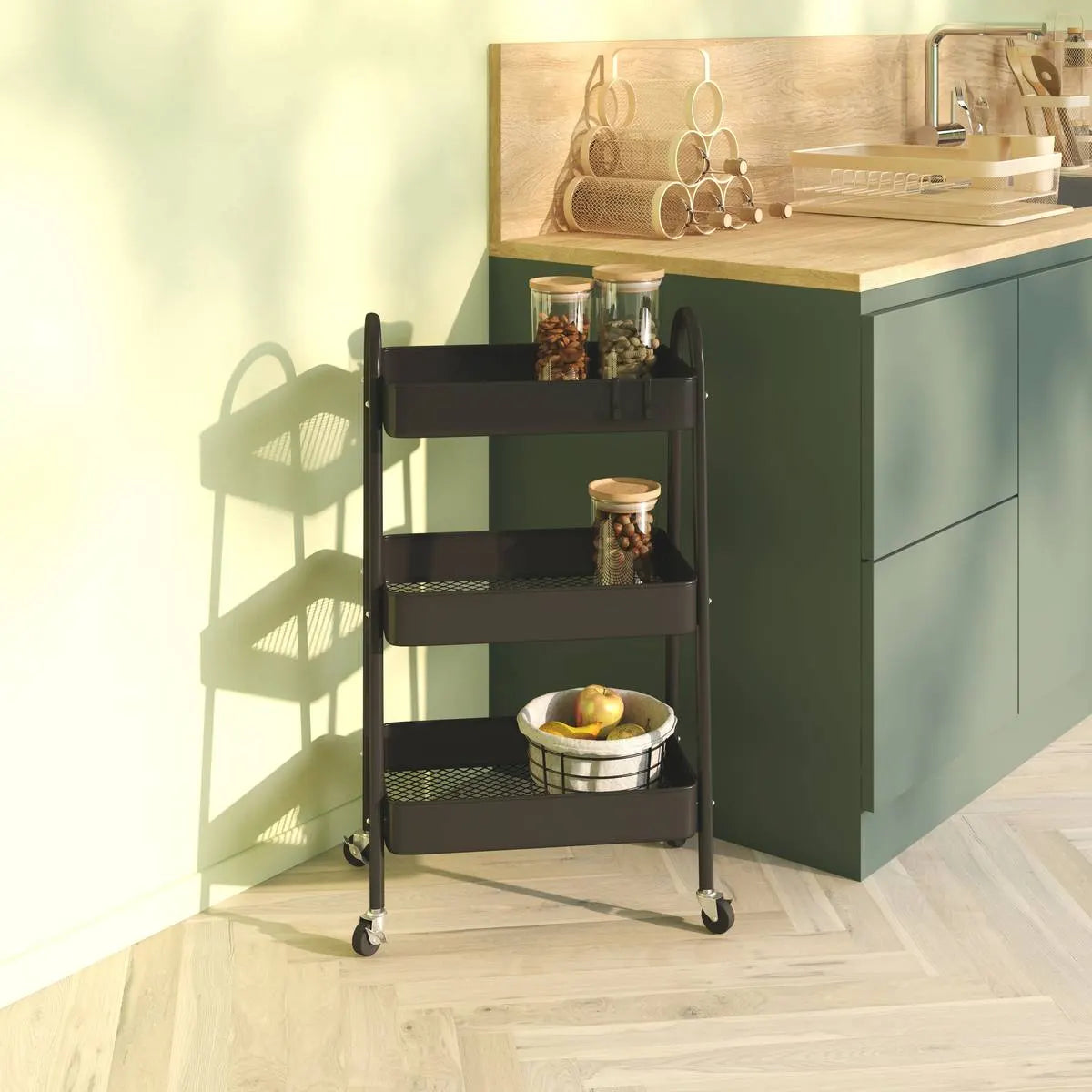 Кухненска количка 5five, Метал, 3 нива, Малка