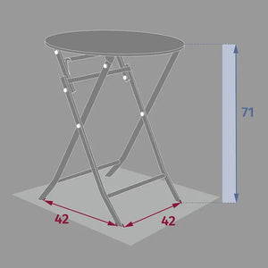 Градинска кръгла маса Hesperide Greensboro, 60x60x71 cm
