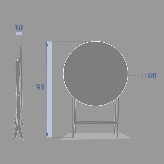 Градинска кръгла маса Hesperide Greensboro, 60x60x71 cm