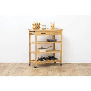 Кухненска количка 5five Linha, Голяма, Бамбук