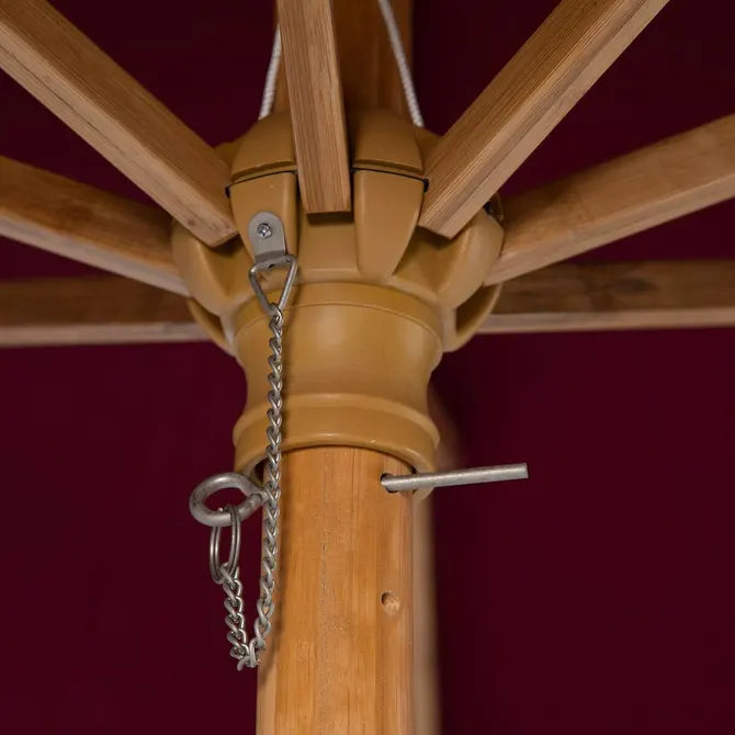 Градински прав чадър Hesperide Tinaei, Бамбуков прът, Olefin, 3 m