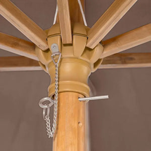 Градински прав чадър Hesperide Tinaei, Бамбуков прът, Olefin, 3 m