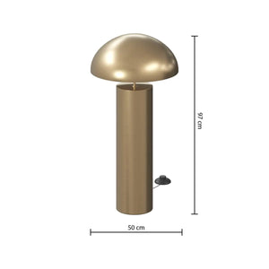 Лампион atmosphera Mushroom Cylinder, Метал, Златен, 97 cm