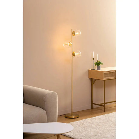 Лампион atmosphera Le Collectionneur, Метал и Стъкло, Златен, 162 cm