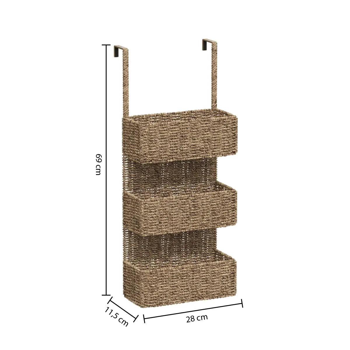 Етажерка за врата 5five, Ротанг, 3 нива