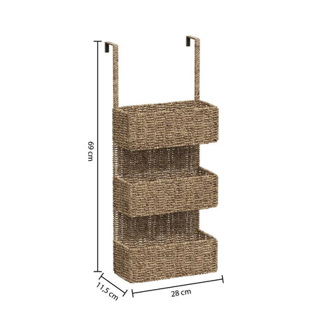 Етажерка за врата 5five, Ротанг, 3 нива