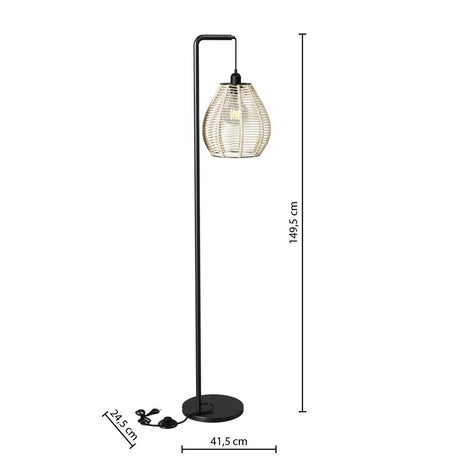 Лампион atmosphera Delia, Метал, Естествен, 149.5 cm