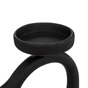 Свещник atmosphera Sab Olme, Керамика, Черен, 25 cm