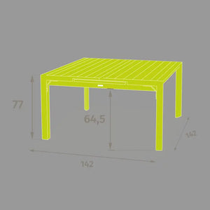 Градинска квадратна маса Hesperide Evasion, 10 места
