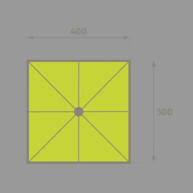 Резервно платно за чадър Hesperide Melhia, Olefin, Антрацит, 4x3 m