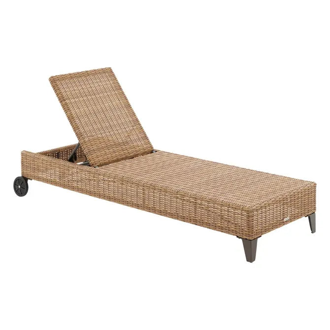 Шезлонг Hesperide Malta, Алуминий и изкуствен ратан, Савана