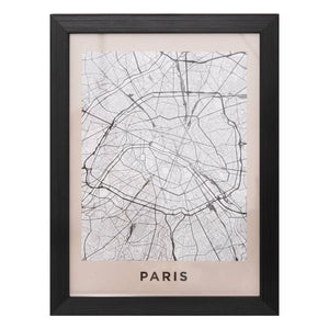 Poster înrămat cu atmosfera Parisului, 18x24 cm, cu afișaj