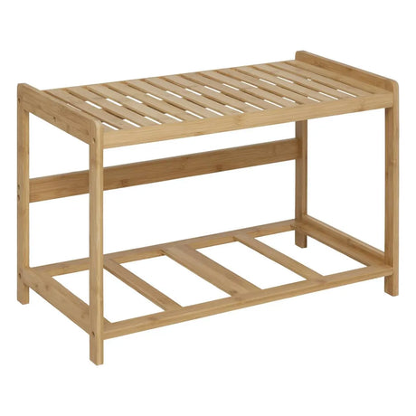 Пейка за съхранение 5five Tidy Box, 2 отделения, Бамбук