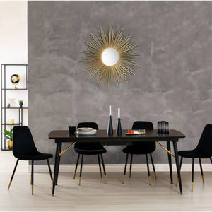 Свещник atmosphera Aut, Метал, Черен, 24 cm, 2 бр