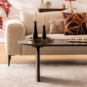 Свещник atmosphera Aut, Метал, Черен, 24 cm, 2 бр